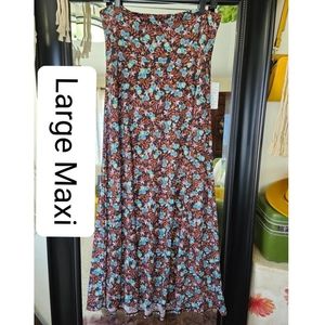 Floral Maxi Skirt Large LuLaRoe
